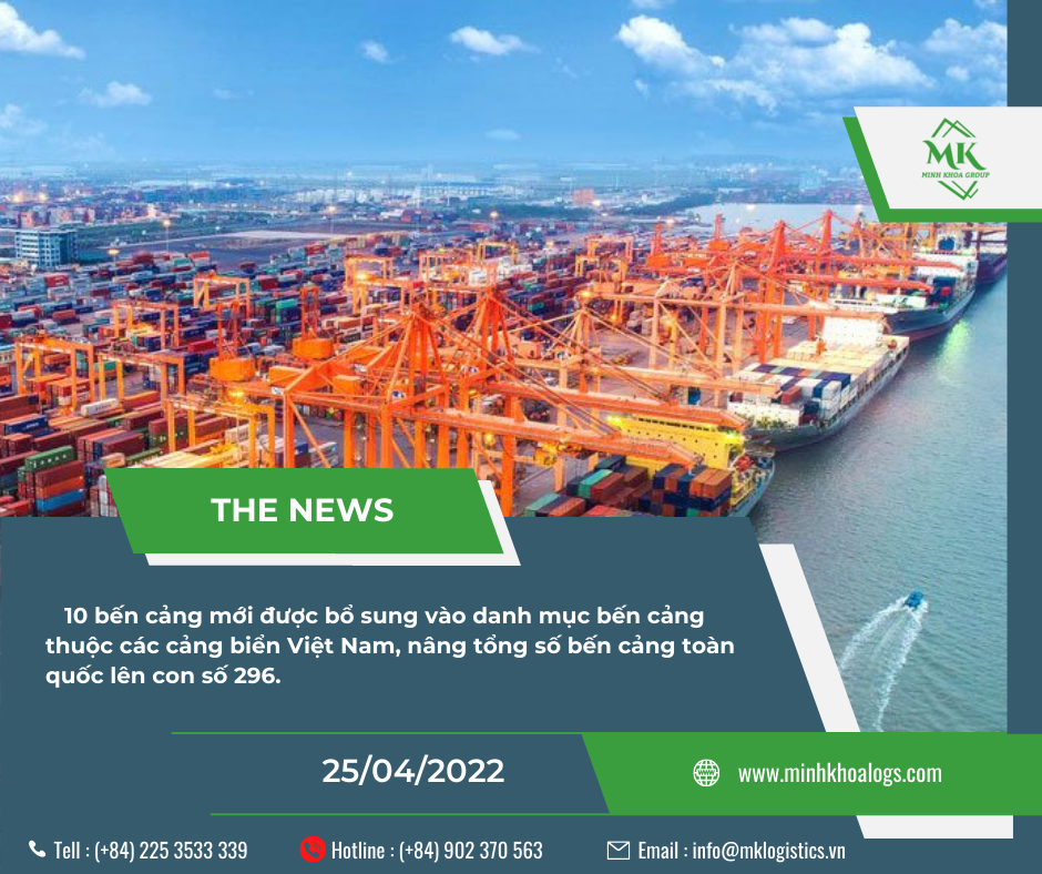 Bộ Giao thông Vận tải công bố thêm 10 bến cảng biển mới