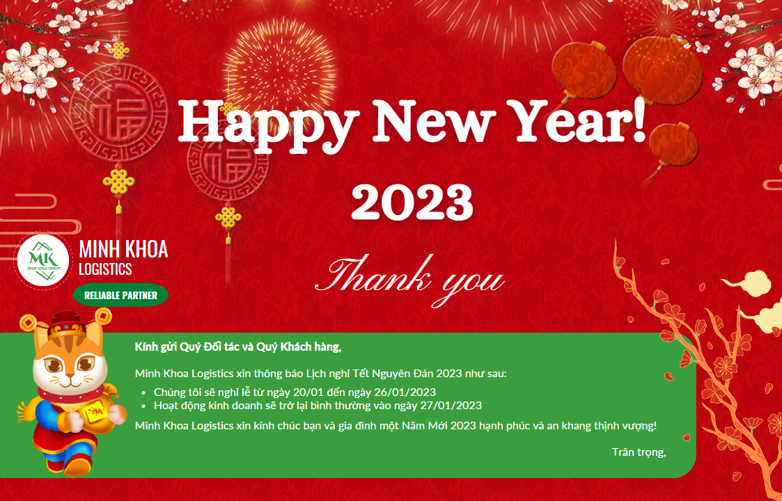 Lịch nghỉ Tết Nguyên Đán Năm 2023